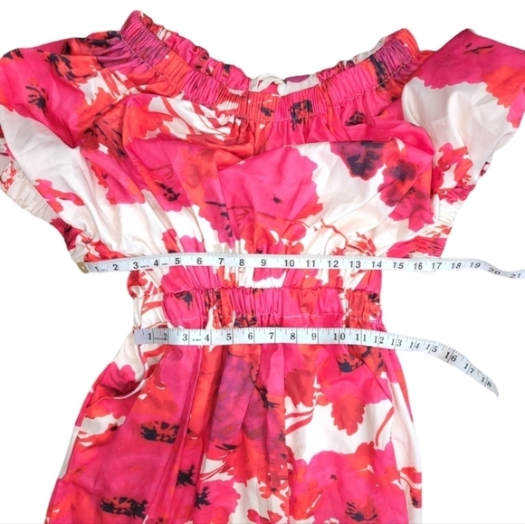 NWT Souk + Sepia x Xiarichanming Off The Shoulder Floral Dress M - Picture 8 of 11